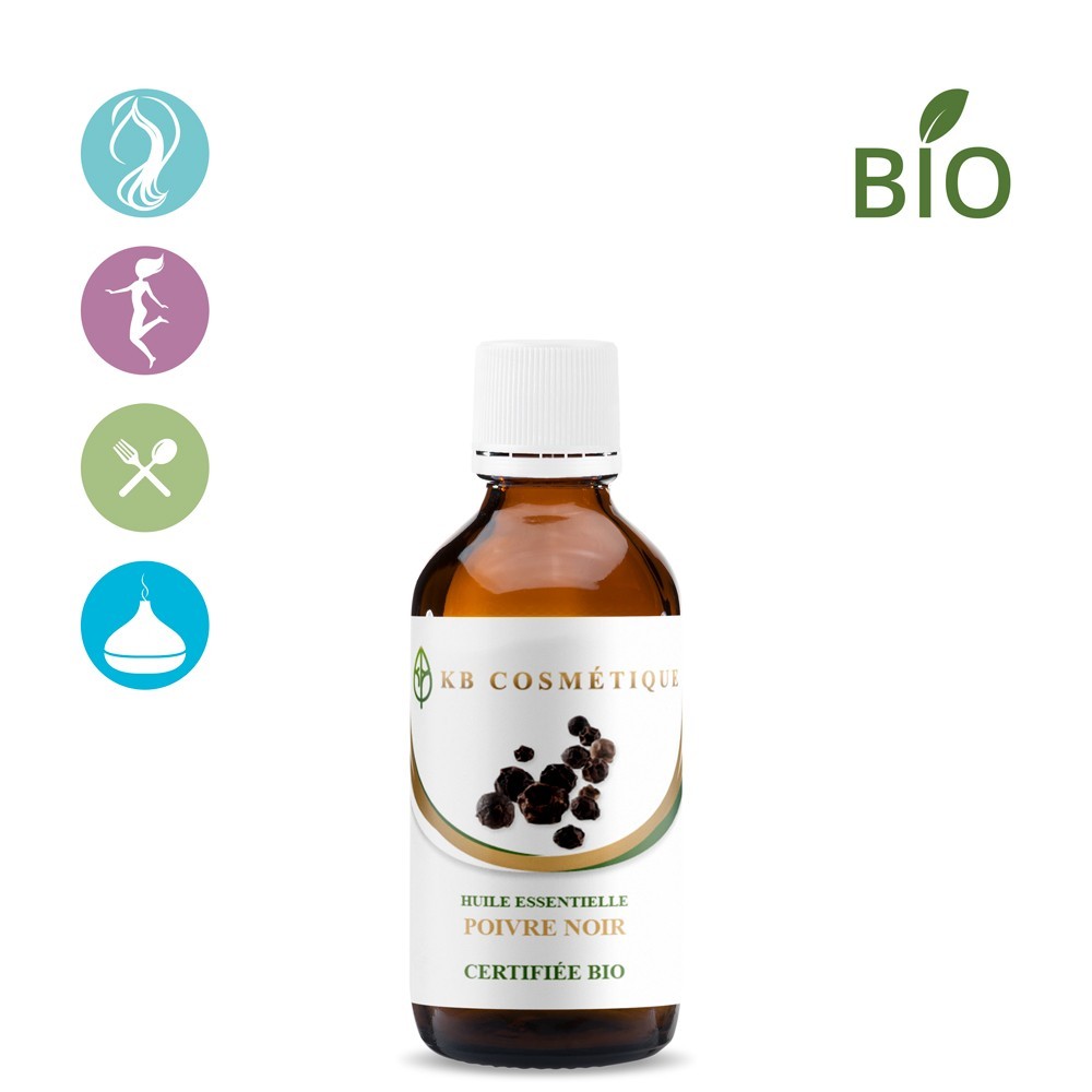 Huile Essentielle de Poivre Noir certifiée Bio Huile Essentielle de Poivre Noir certifiée Bio