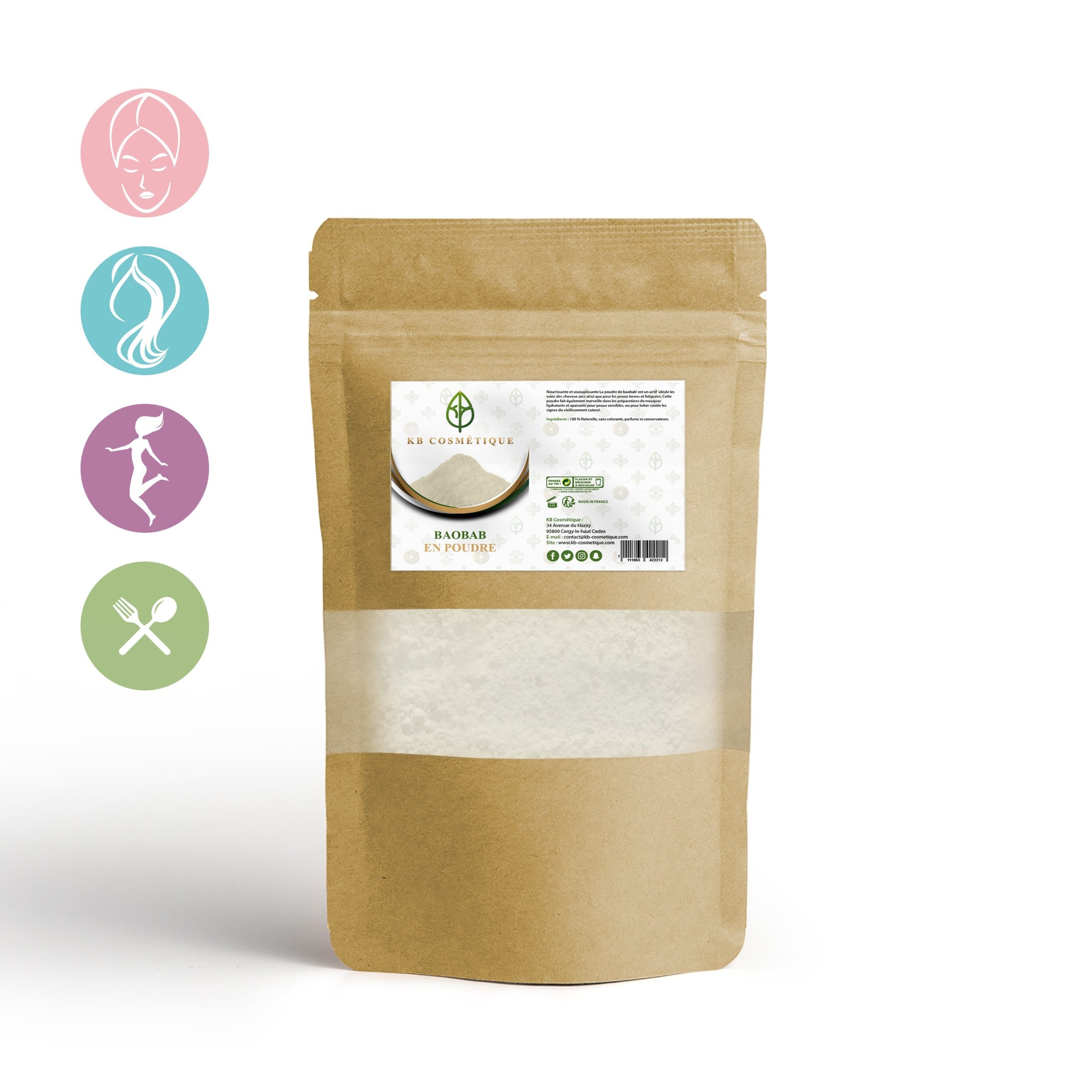 Poudre de Baobab KB COSMETIQUE Poudre de Baobab KB COSMETIQUE